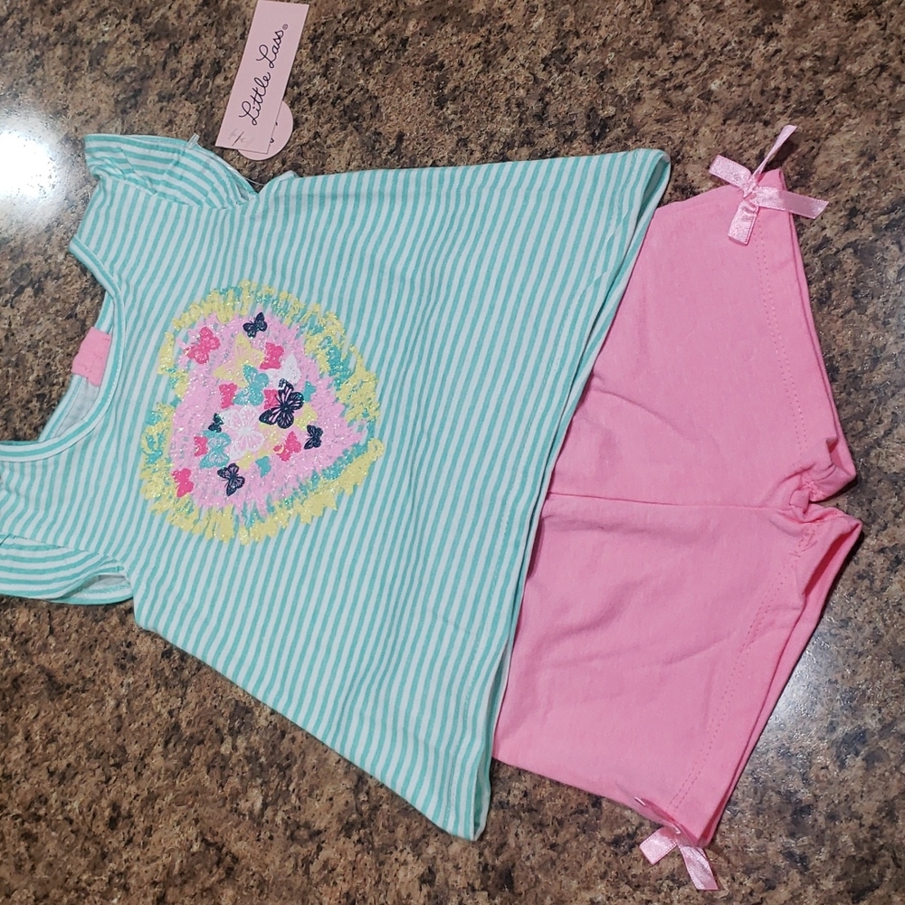 Little lass matching set butterfly 24m